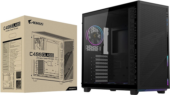 Корпус Gigabyte AORUS C400 GLASS без БП черный (GB-AC400G)