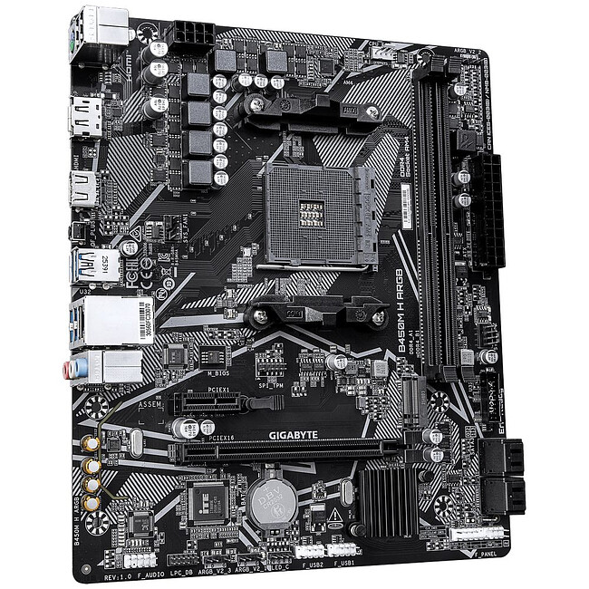 Материнская плата GigaByte B450M H ARGB