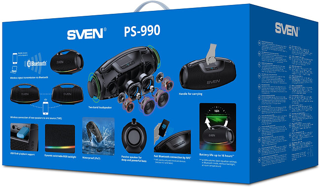 Беспроводная колонка Sven PS-990 черный (SV-022891)