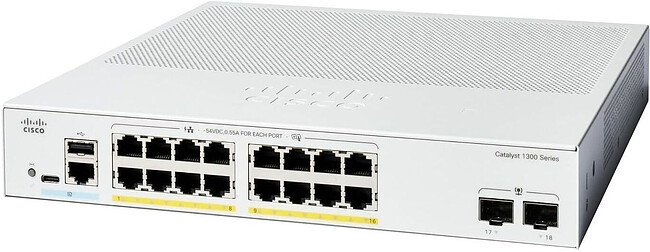 Коммутатор Cisco Catalyst 1300 (C1300-16P-2G)