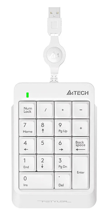 Цифровой блок A4Tech Fstyler белый (FK13)