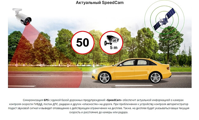 Автомобильный видеорегистратор TrendVision TDR-725 Real 4K 2CH черный