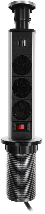 Разветвитель Premier PX/BL-VRT-3R-2USB-GRE серый