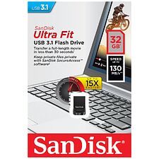 USB Flash-накопитель SanDisk ULTRA FIT 32GB черный (SDCZ430-032G-G46)