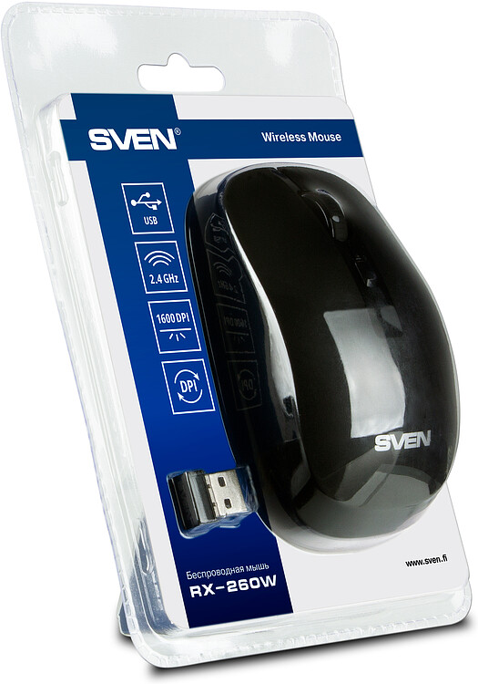 Мышь Sven RX-260W Black (SV-018160)