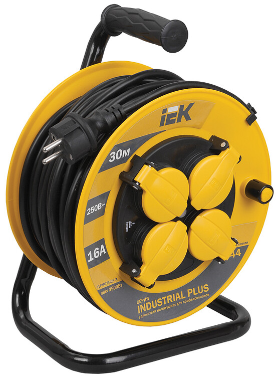 Удлинитель на катушке IEK Industrial Plus УК30 (WKP15-16-04-30-44)