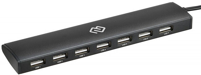 USB-хаб Digma HUB-7U2.0-UC-B черный