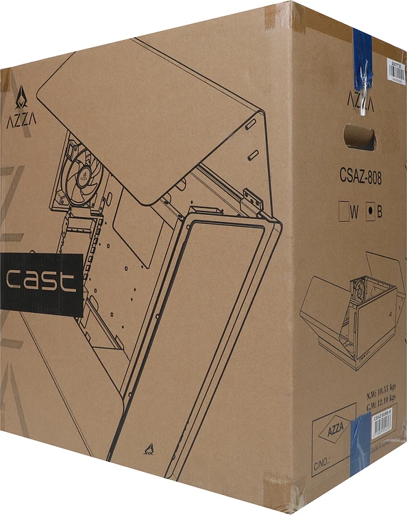 Корпус Azza Cast черный без БП (CSAZ-808BM)