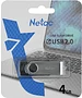 USB Flash-накопитель Netac U505 4GB черный/серебристый (NT03U505N-004G-20BK)