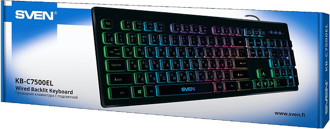 Клавиатура Sven KB-C7500EL черный (SV-020804)