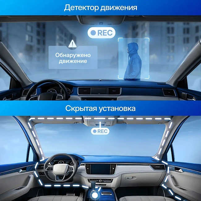 Автомобильный видеорегистратор TrendVision Phantom 3CH GPS черный