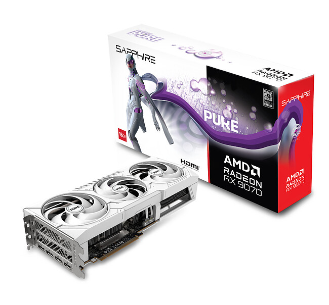 Видеокарта Sapphire Pure Radeon RX 9070 16Gb GDDR6 (11349-02-20G)