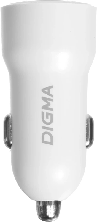 Автомобильное зарядное Digma DGC1С белый (DGC1C2LX22WH)