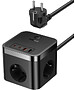 Удлинитель Baseus E00066400117-00 PowerCombo Cube Power Strip 3AC+2U+2C 30W 1.5m EU Cluster Black (BPS30-3E)