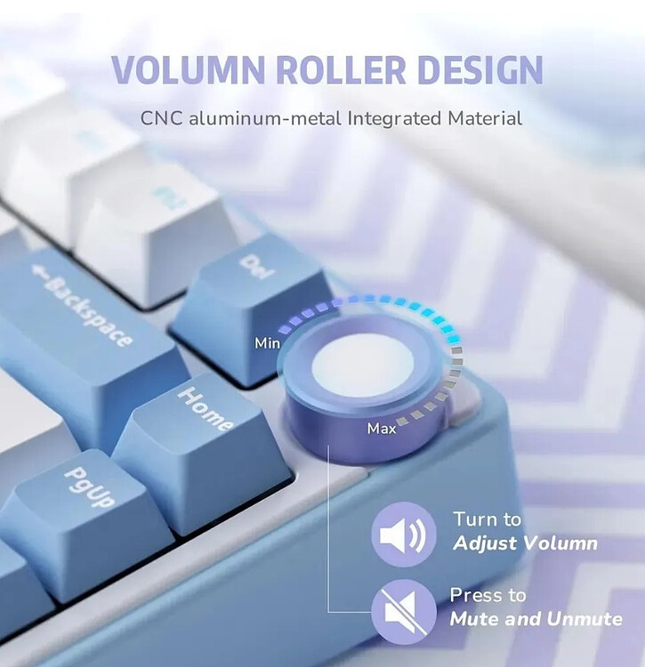 Клавиатура Royal Kludge R75 K Silver switch/Blackberry