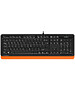 Клавиатура A4 Fstyler черный/оранжевый (FK10)
