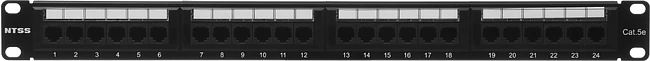 Патч-панель NTSS NTSS-PP-1U-24-UTP-RJ45-5E-D 19 1U