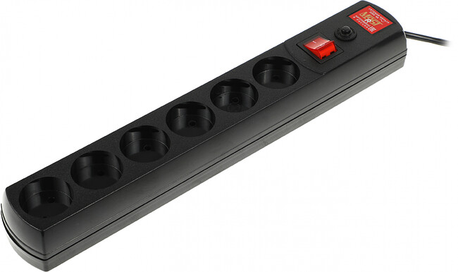 Сетевой фильтр Most R-Ч 2м 6 розеток черный