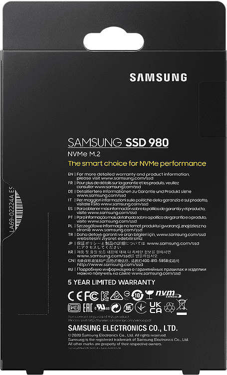 SSD диск Samsung 980 500GB (MZ-V8V500BW)