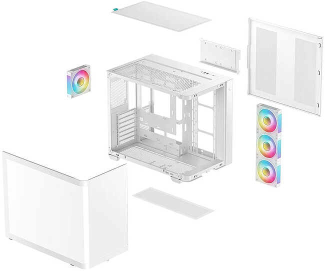Корпус DeepCool CG530U 4F WH ATX без БП белый (R-CG530U-WHAGA4-G)