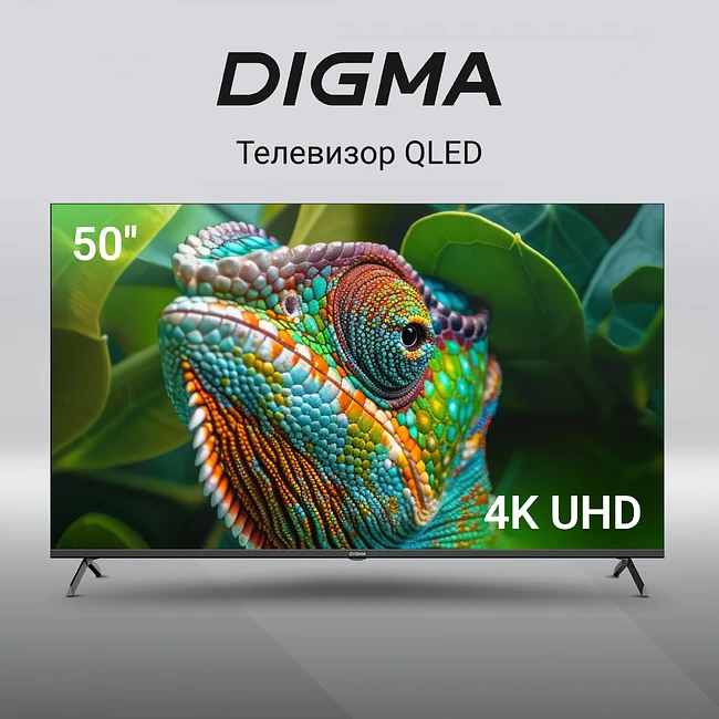 Телевизор Digma DM-LED50UQB31 черный/черный