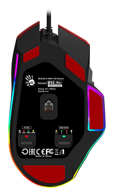 Мышь A4Tech Bloody W95 Max Sports Red