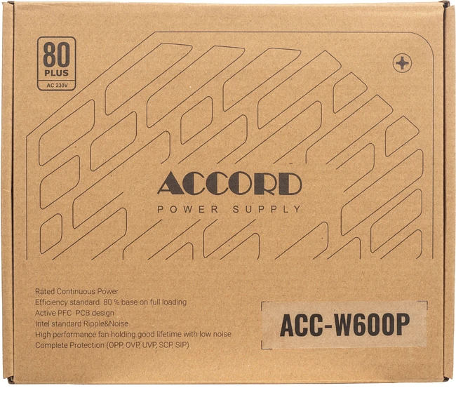 Блок питания Accord ATX 600W 80 Plus White (ACC-W600P)