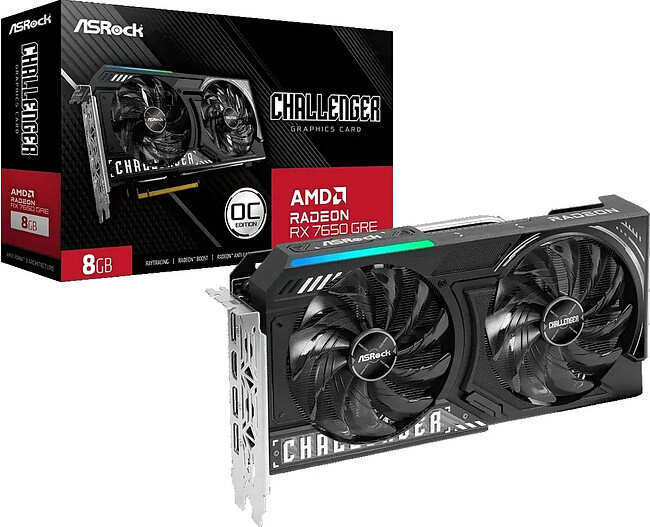 Видеокарта ASRock RX 7650 GRE Challenger 8GB OC (RX7650GRE CL 8GO)