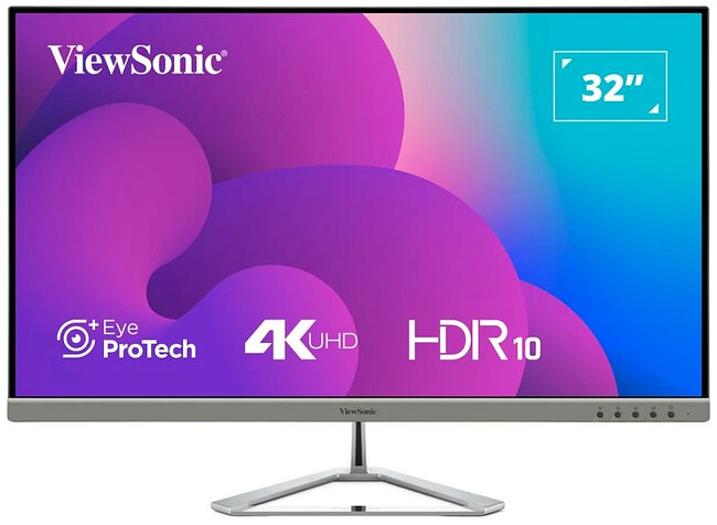 Монитор ViewSonic VX3276-4K-MHD-2 серебристый