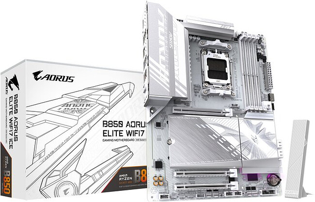 Материнская плата GigaByte B850 Aorus Elite WiFi7 Ice rev. 1.1