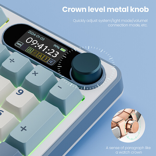 Клавиатура Royal Kludge RK-S98 Brown switch/Light Could