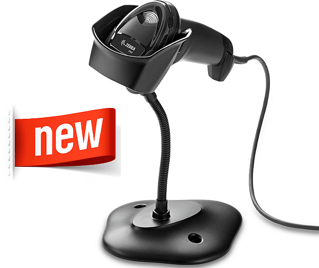 Сканер штрих-кода Zebra DS2208-SR черный с подставкой (DS2208-SR7U2100SGW)