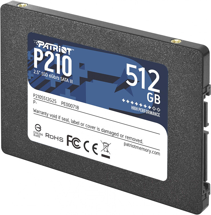 SSD диск Patriot P210 512GB 2.5" SATA III TLC (P210S512G25)