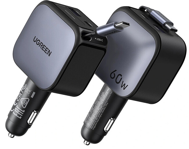 Автомобильное зарядное устройство Ugreen EC602 Grey (55212B)