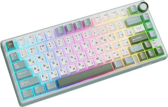 Клавиатура Royal Kludge R75 K Silver switch/Skycyan