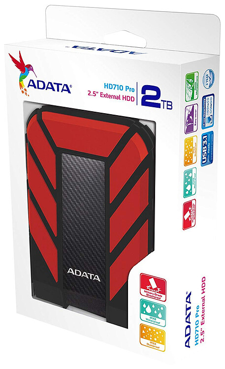 Внешний накопитель A-Data HD710Pro 2Tb AHD710P-2TU31-CRD черный/красный