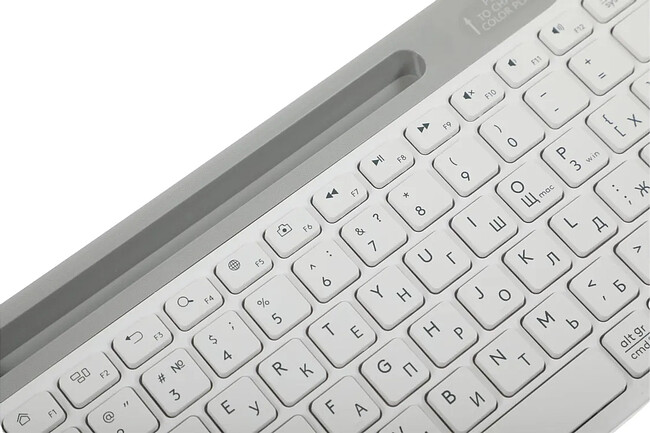 Клавиатура A4Tech Fstyler USB slim White белый/серый (FK25)