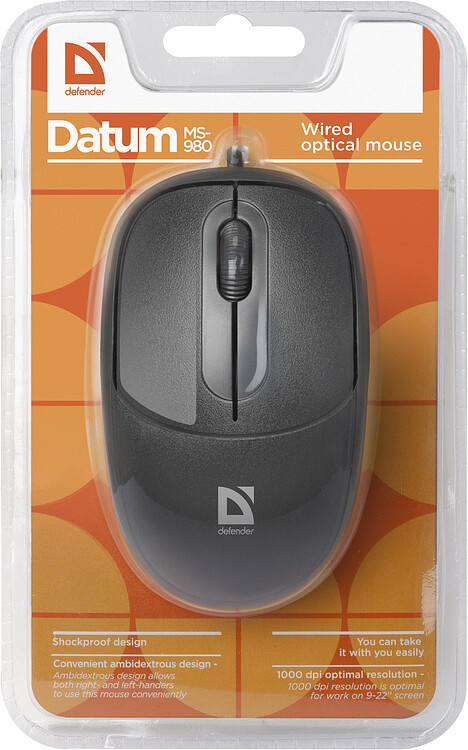 Мышь Defender Datum MS-980 черный (52981)