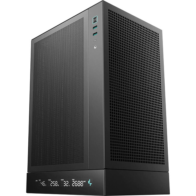 Корпус DeepCool CH170 Digital без БП Black (R-CH170-BKNPI0D-G-1)