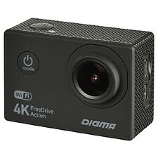 Автомобильный видеорегистратор Digma FreeDrive Action 4K WiFi черный