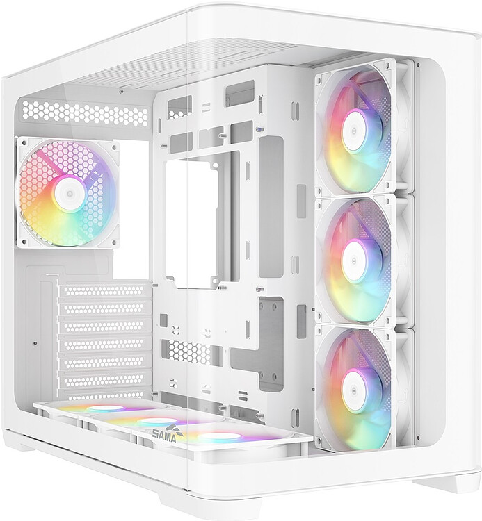 Корпус Sama V60 WH ATX без БП белый (V60-WHADA7X1-GL)