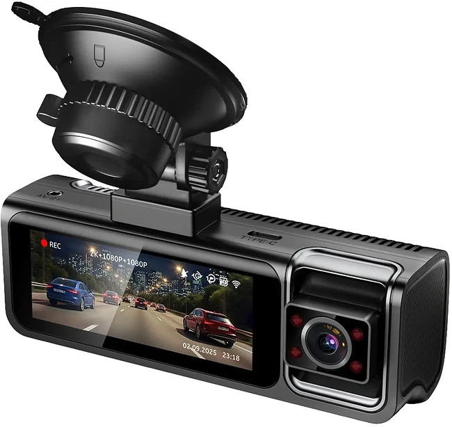 Автомобильный видеорегистратор TrendVision Phantom 3CH GPS черный