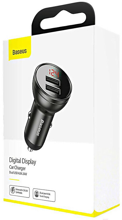 Автомобильное зарядное Baseus Digital Display Gray (CCBX-0G)
