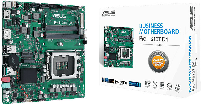 Материнская плата ASUS Pro H610T D4-CSM (90MB1AM0-M0EAYC)