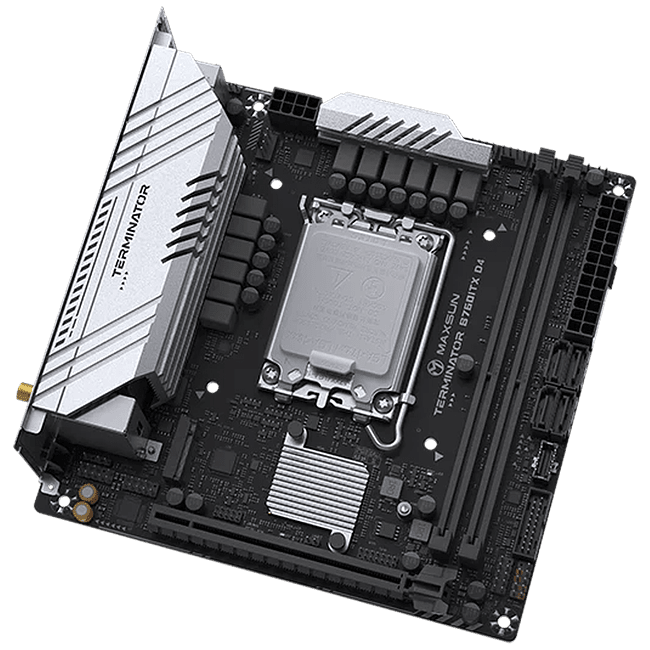 Материнская палата Maxsun MS-Terminator B760M D5 WiFi V2 760, 4*DDR5, 4*SATA3, 3*M.2, 2*USB 3.2, 6*USB 2.0, 1*PCIEx16, 1*PCIEx1, HDMI+DP, mATX