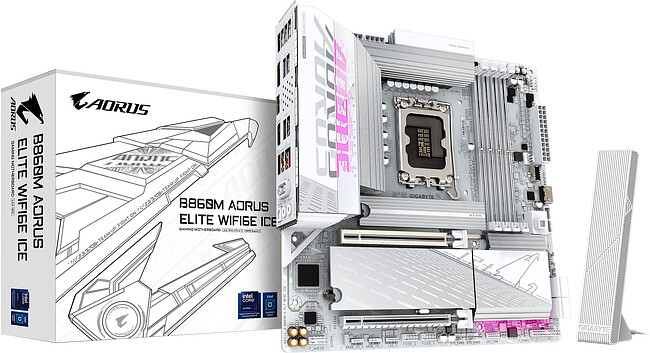 Материнская плата Gigabyte B860M Aorus Elite WIFI6E Ice rev. 1.0