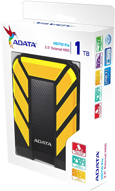 Внешний накопитель A-Data HD710 Pro 2TB желтый (AHD710P-2TU31-CYL)