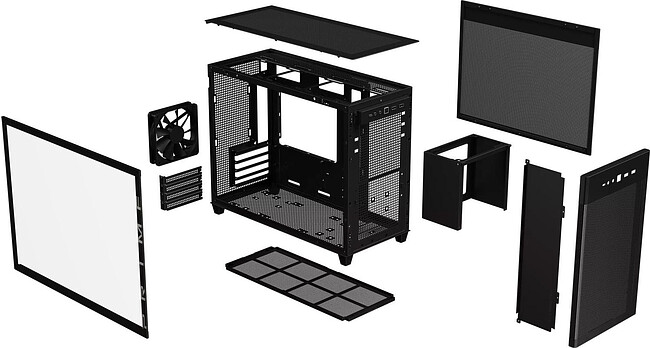 Корпус ASUS PRIME AP201 Tempered Glass mATX без БП Black (90DC00G0-B39010)