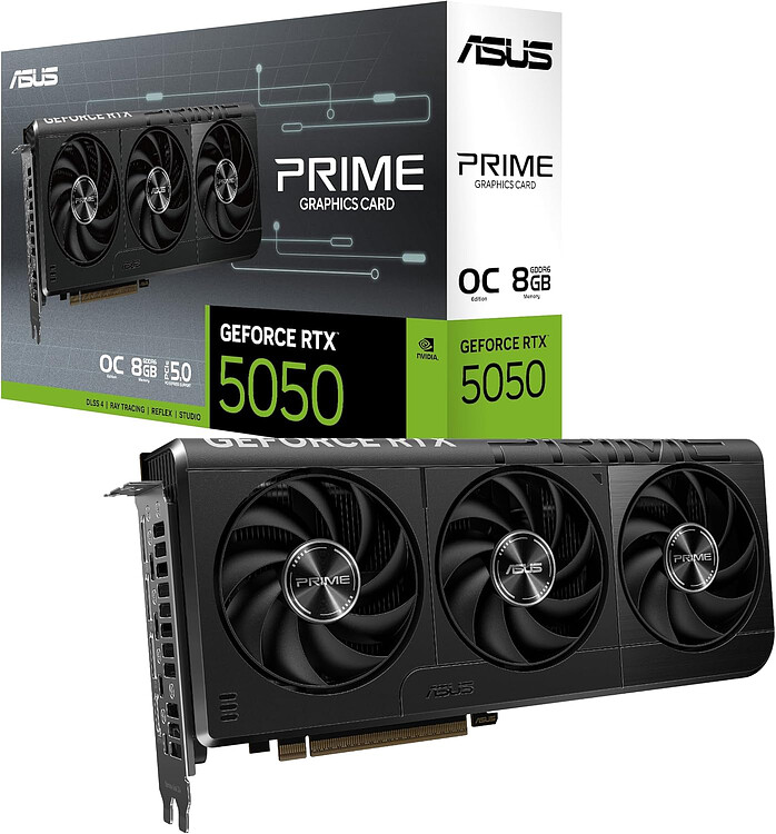 Видеокарта ASUS Prime GeForce RTX 5050 OC 8GB GDDR6 PRIME-RTX5050-O8G (90YV0N70-M0NA00)