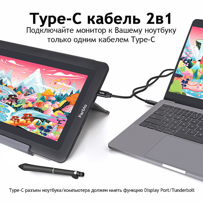 Графический планшет Parblo Coast 12pro Gen2 Black